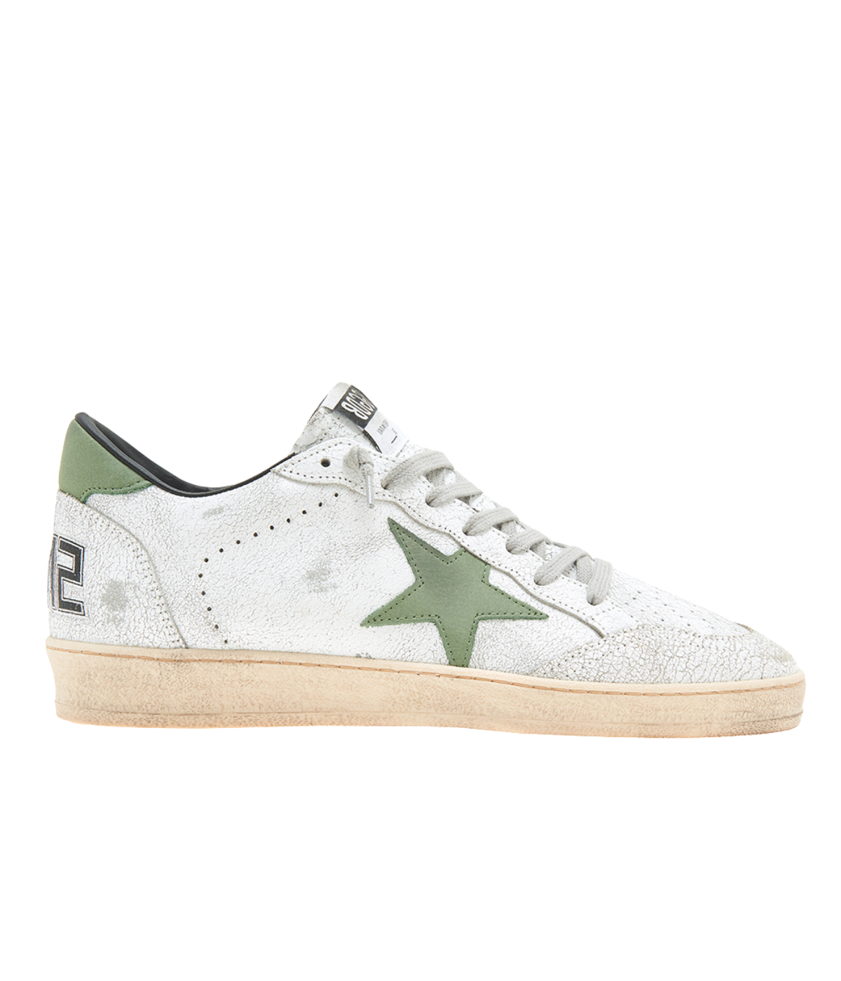 Ball Star Sneaker in White & Green