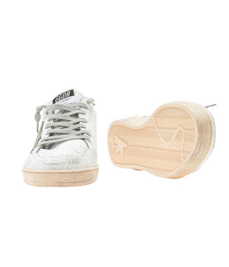 Ball Star Sneaker in White & Green