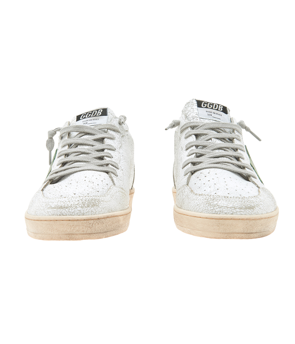 Ball Star Sneaker in White & Green