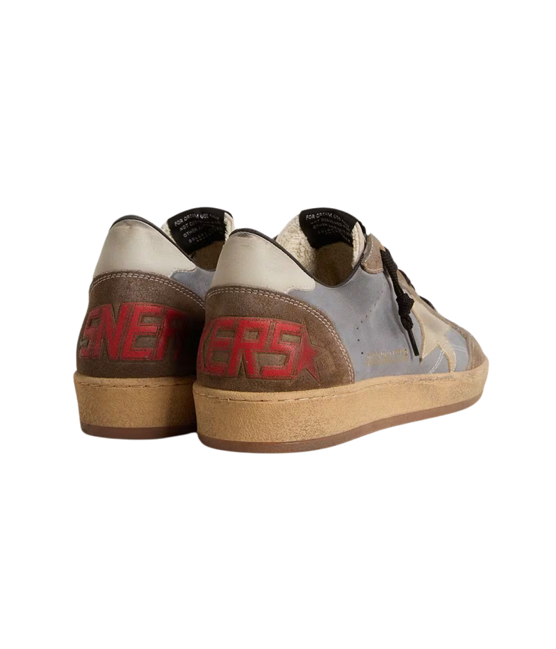 Ball Star Sneaker in Denim Blue, Green & Beige