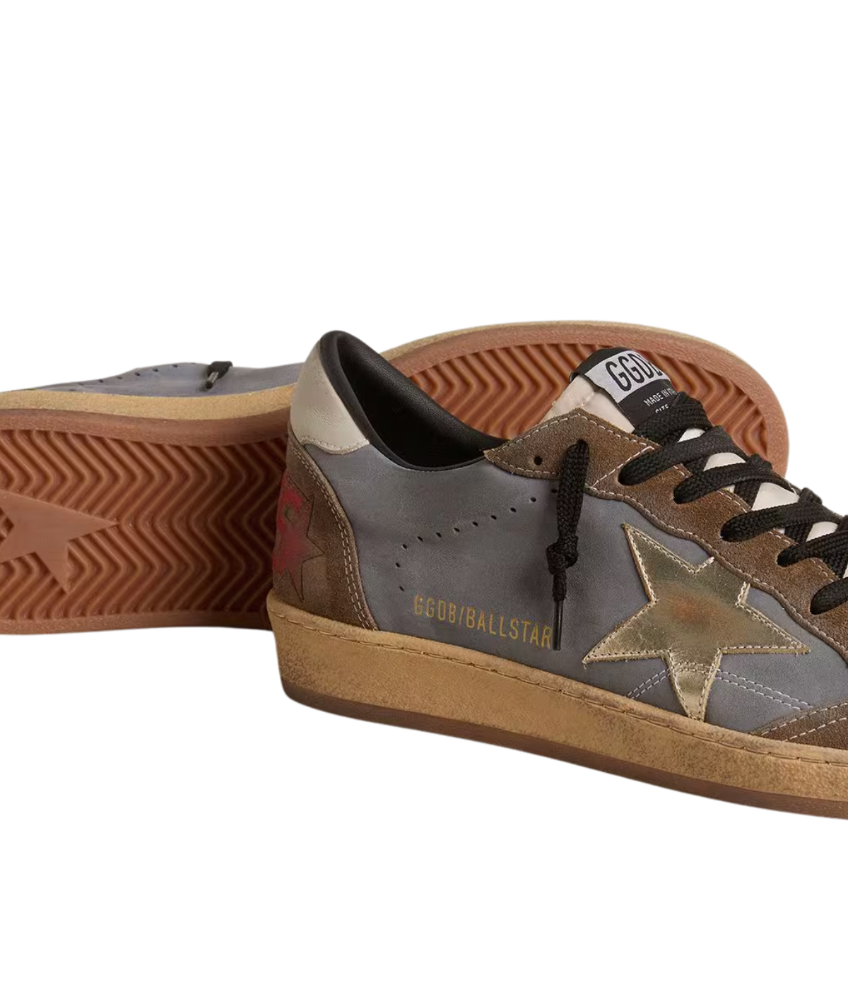Ball Star Sneaker in Denim Blue, Green & Beige