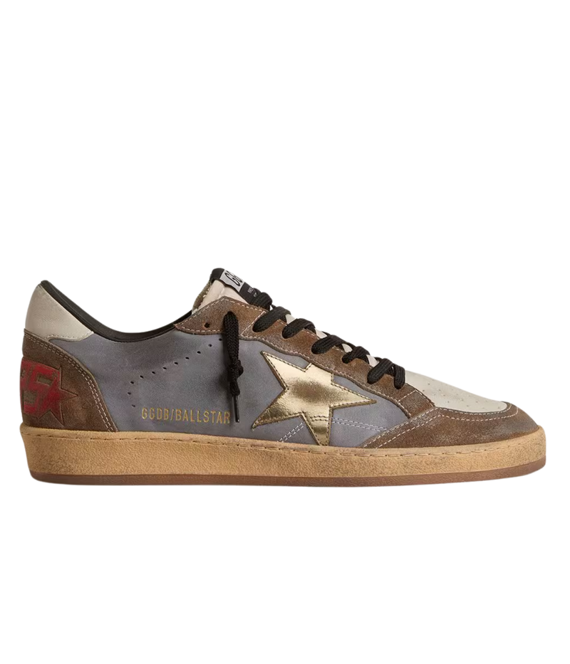 Ball Star Sneaker in Denim Blue, Green & Beige