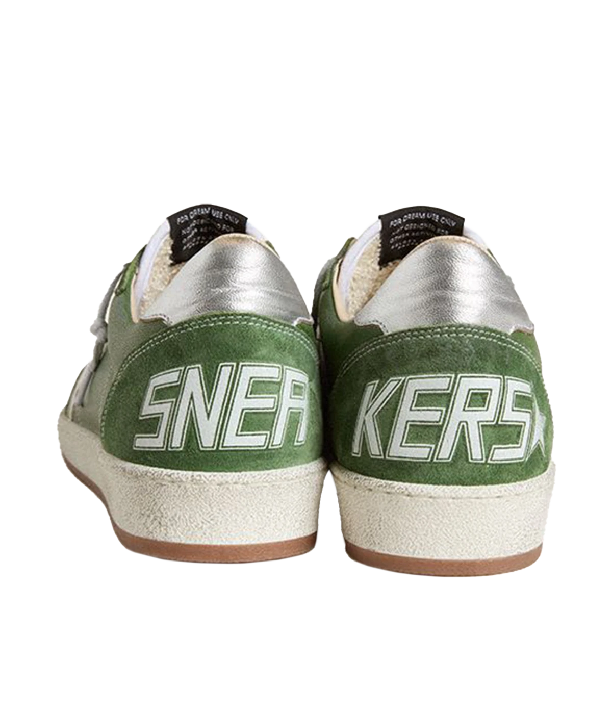 Ball Star Sneaker in Green, White & Silver
