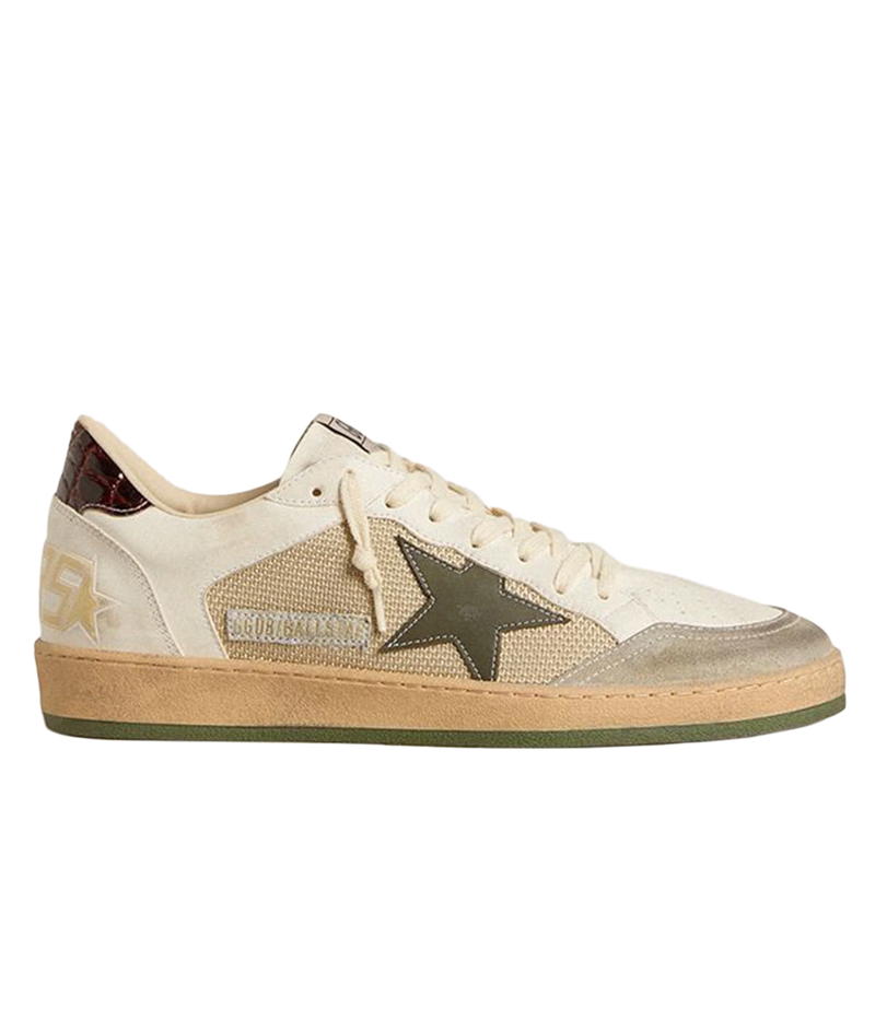 Ball Star Sneaker in Milk, White, Ice & Olive