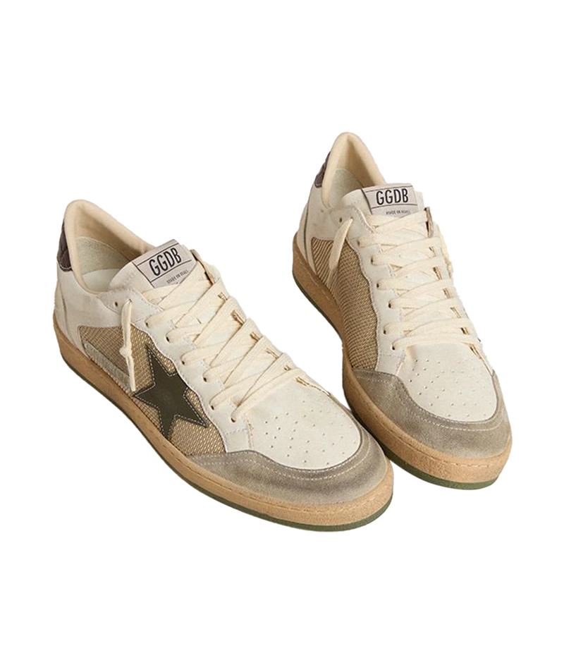 Ball Star Sneaker in Milk, White, Ice & Olive