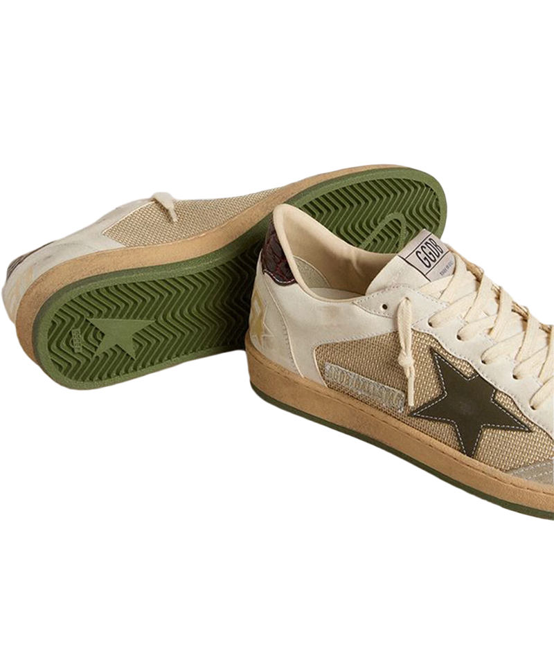 Ball Star Sneaker in Milk, White, Ice & Olive