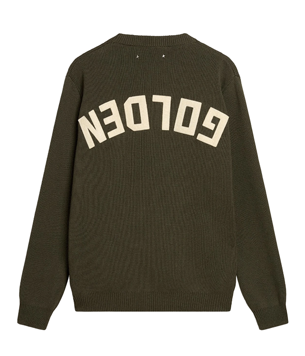 Golden Regular Crew Neck Knit in Military Green