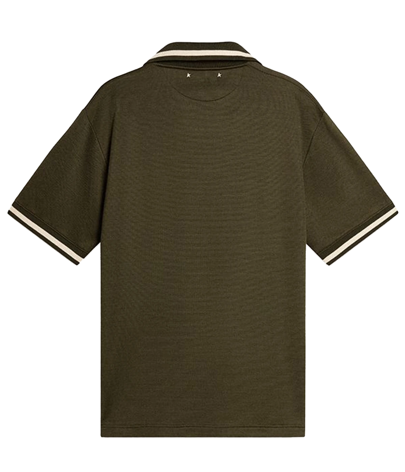 Journey Piquet Knitted Polo in Grape Leaf