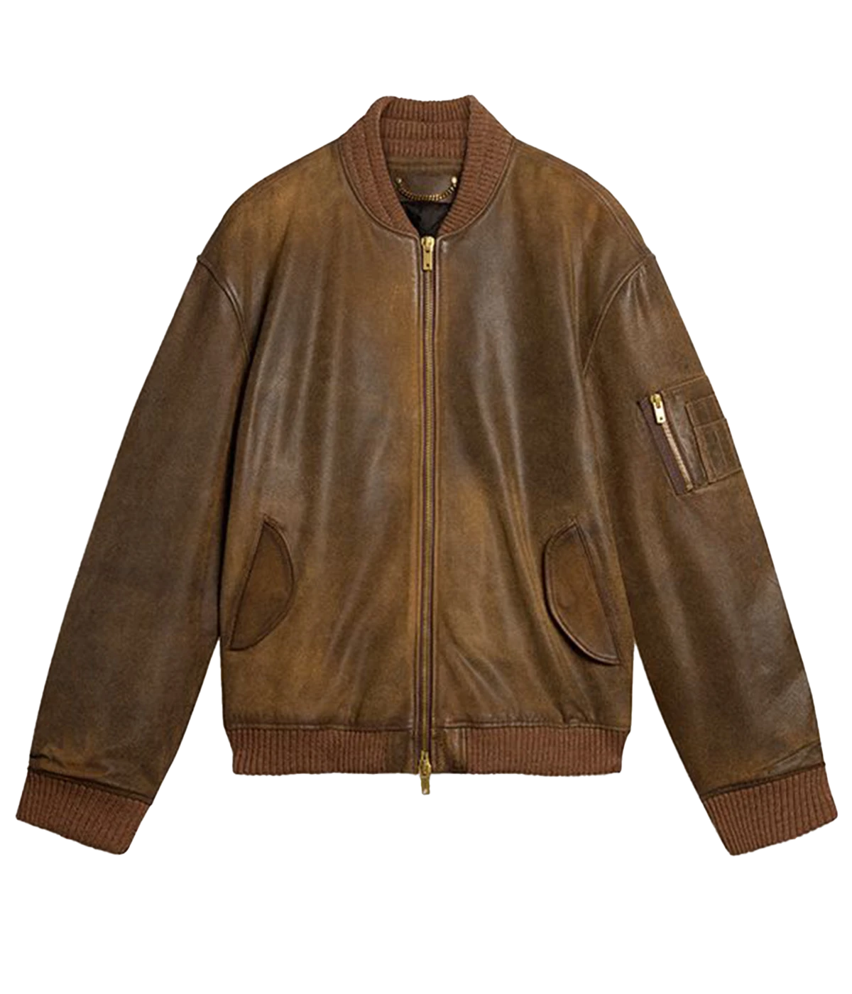Journey Leather Bomber in French Roast