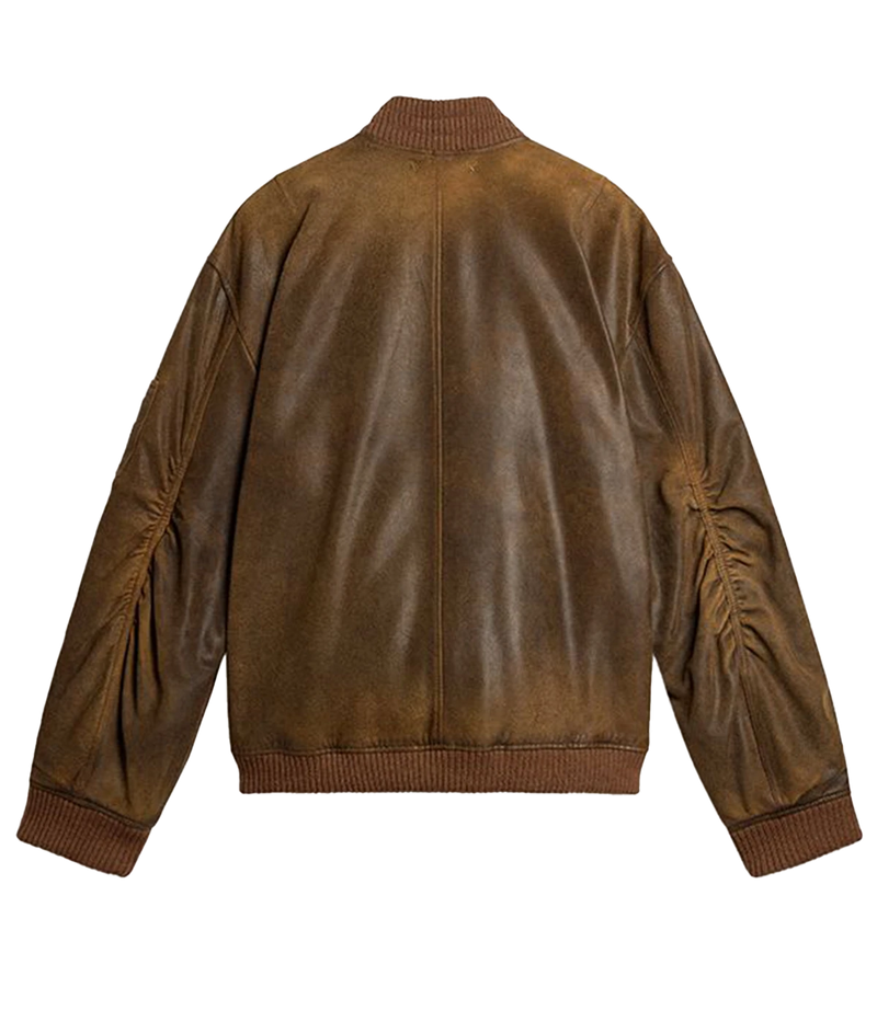 Journey Leather Bomber in French Roast
