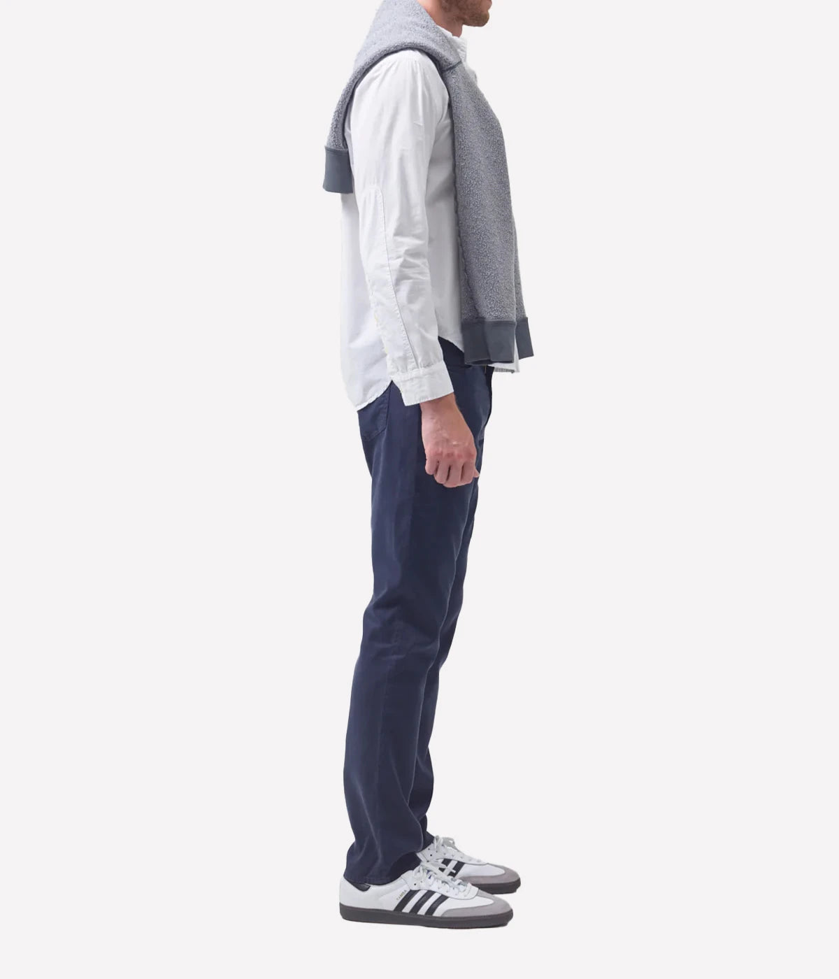 Gage Stretch Linen Pant in Navy