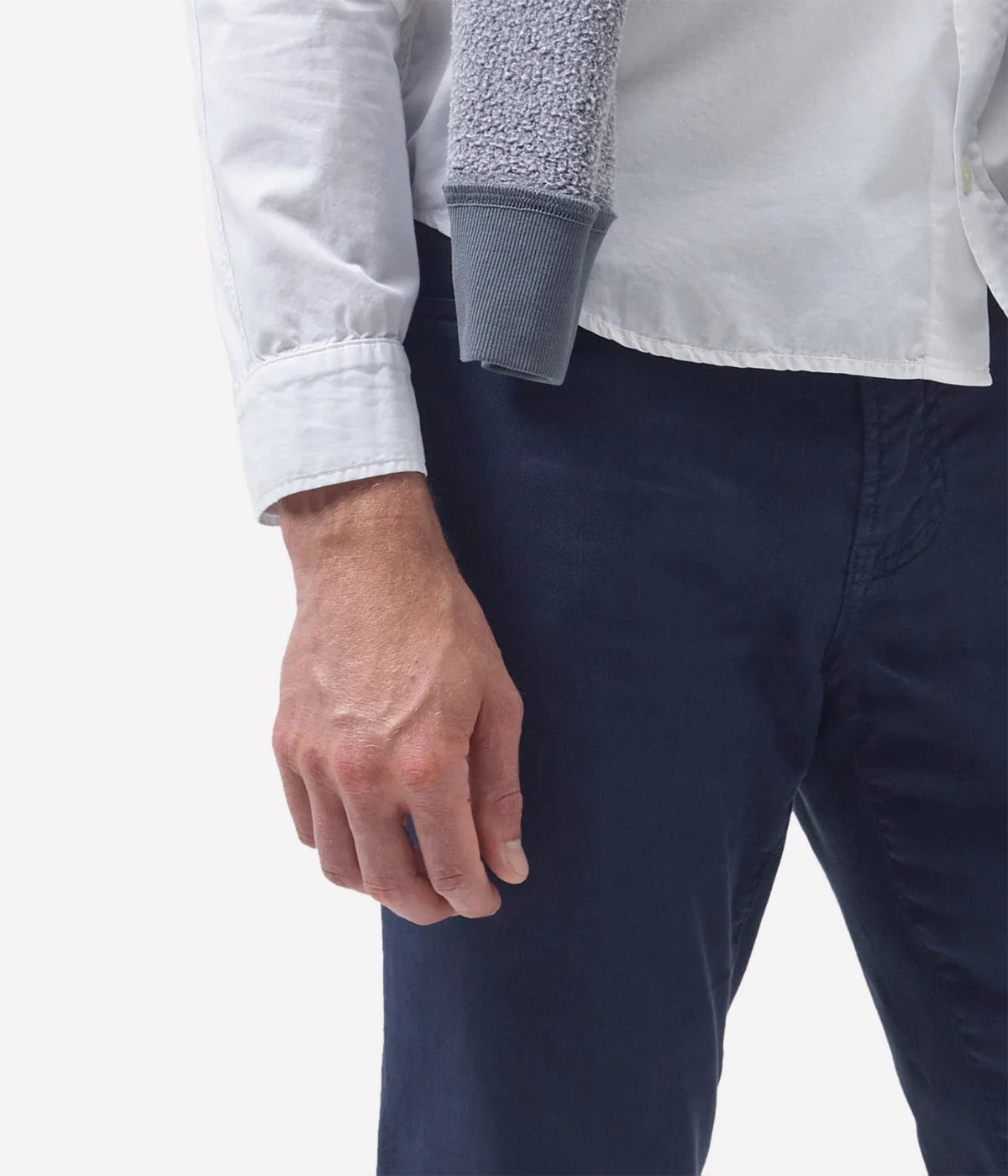 Gage Stretch Linen Pant in Navy