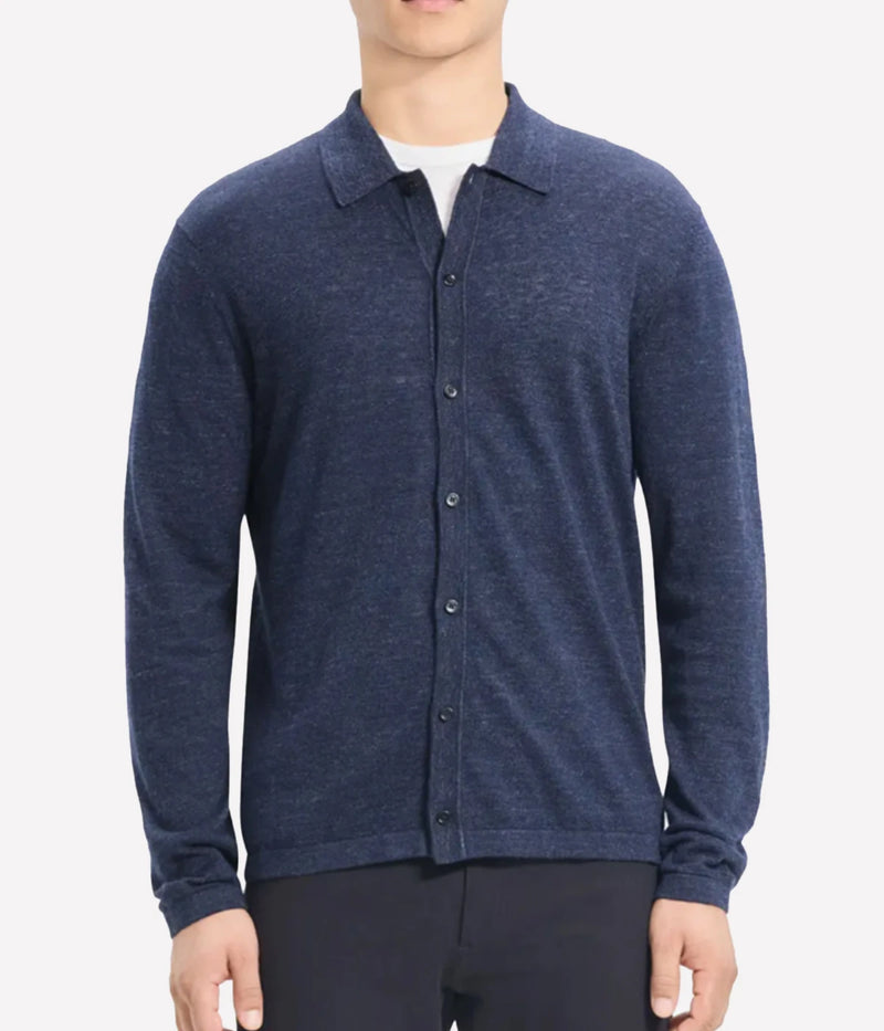 Geon Long Sleeve Knit Shirt in New Baltic