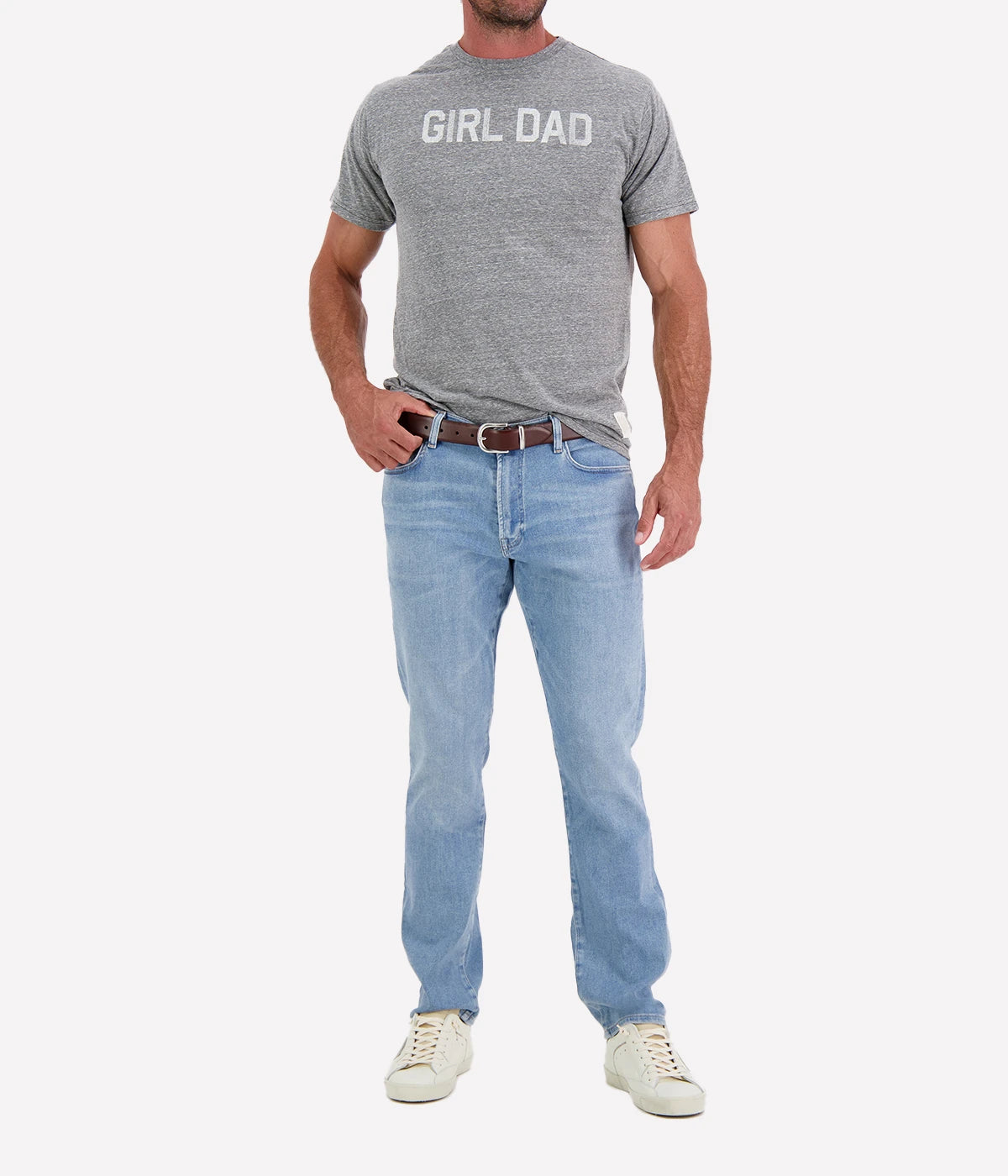 Girl Dad Tee in Grey
