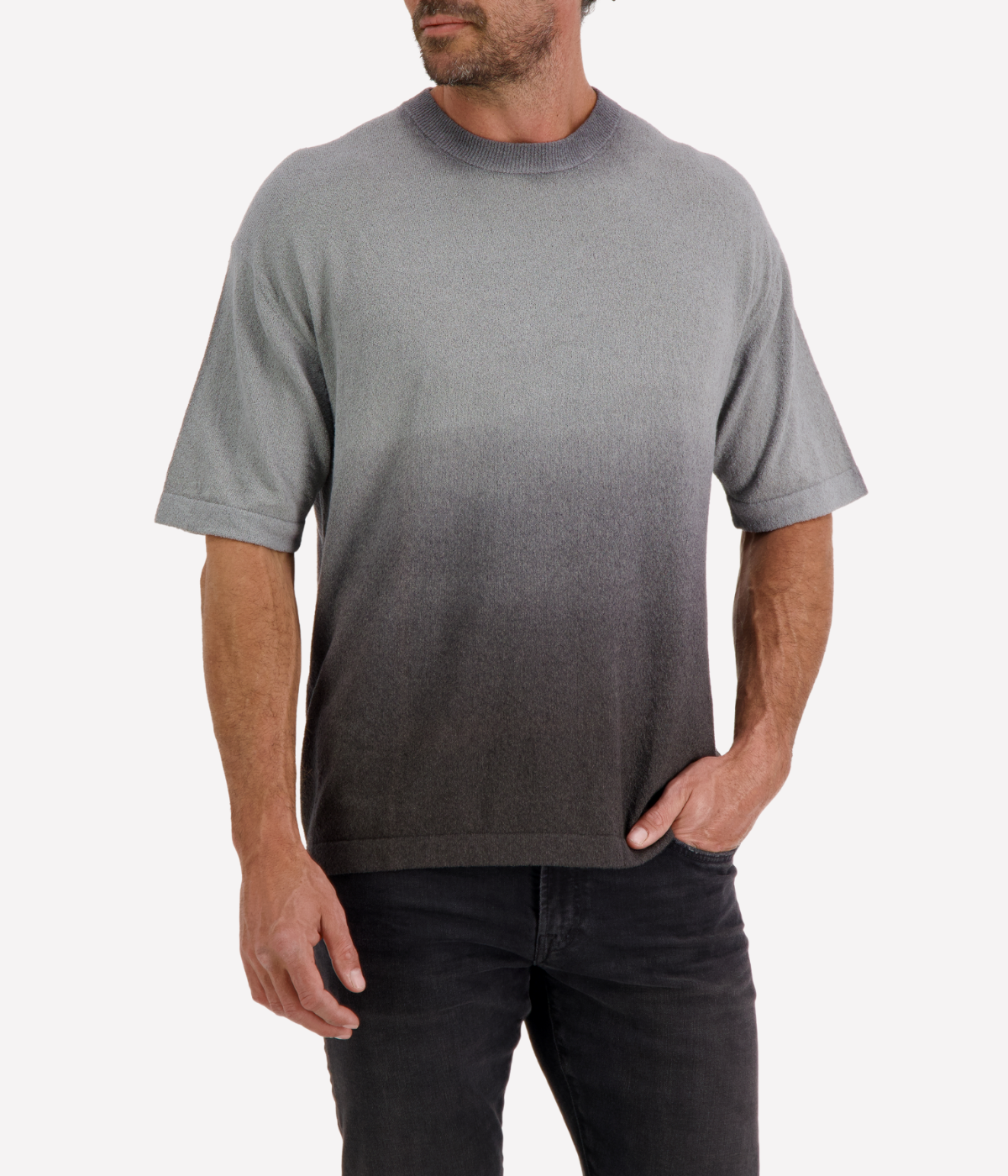 Girocollo Comfy Fit Tee in Nero