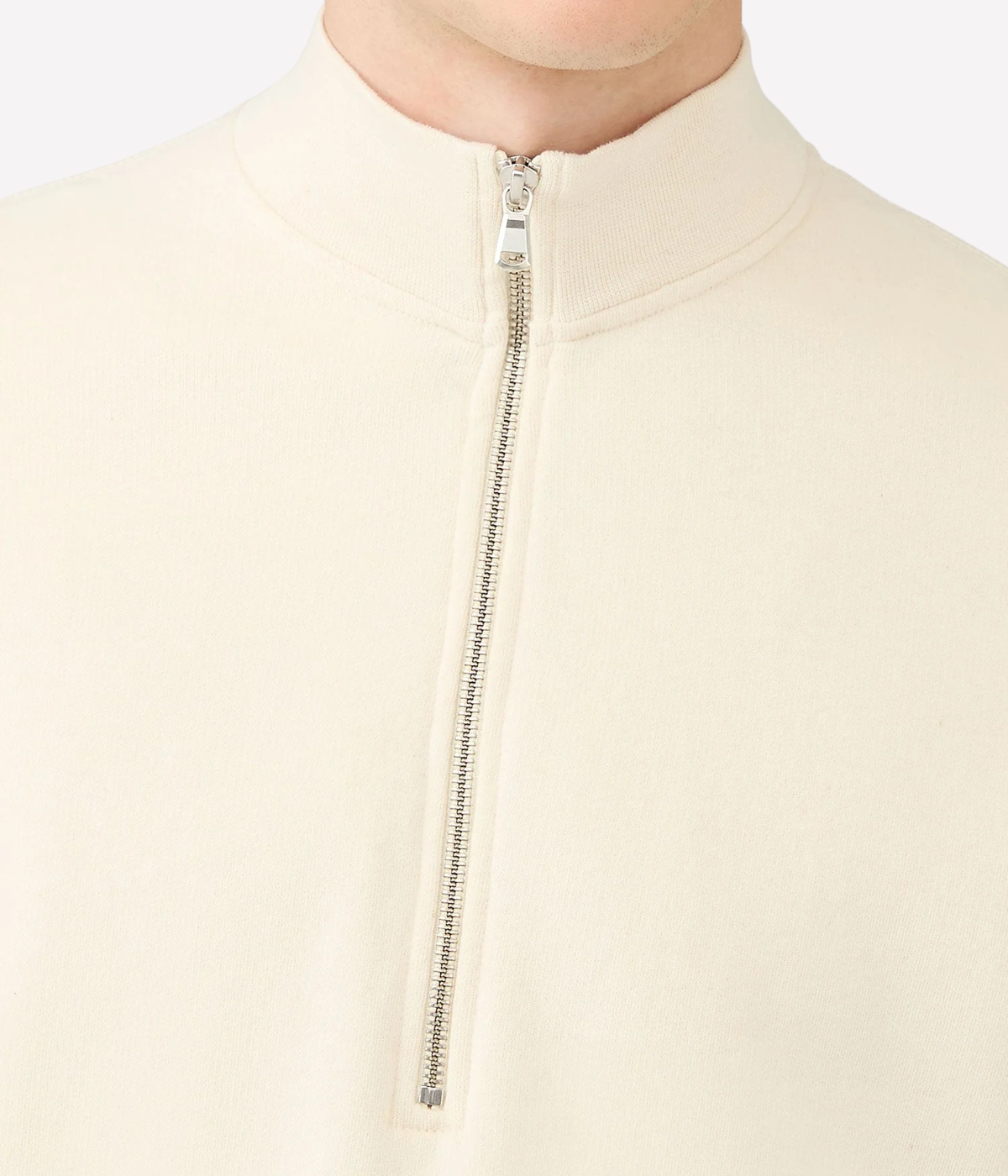 Half Zip Sweatshirt in Undyed