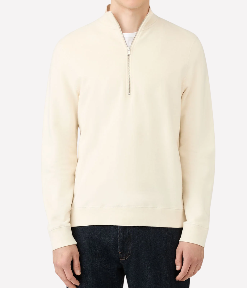 Half Zip Sweatshirt in Undyed