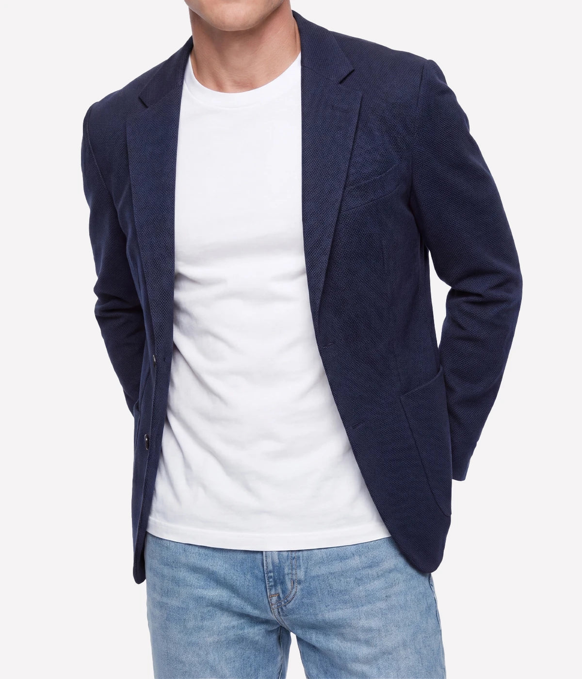 Men Loro Piana Blazer in Navy Blue