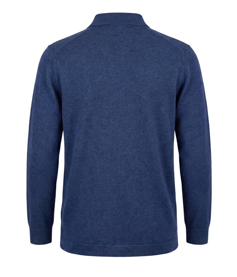 Knitted Pullover Polo in INDIGO