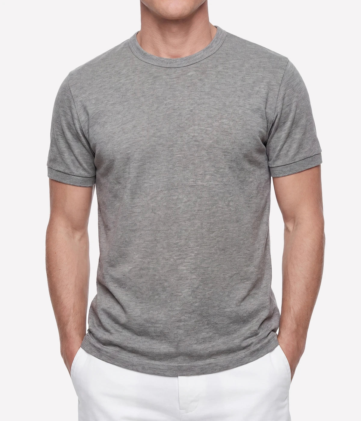 Knitted T Shirt in ARMY