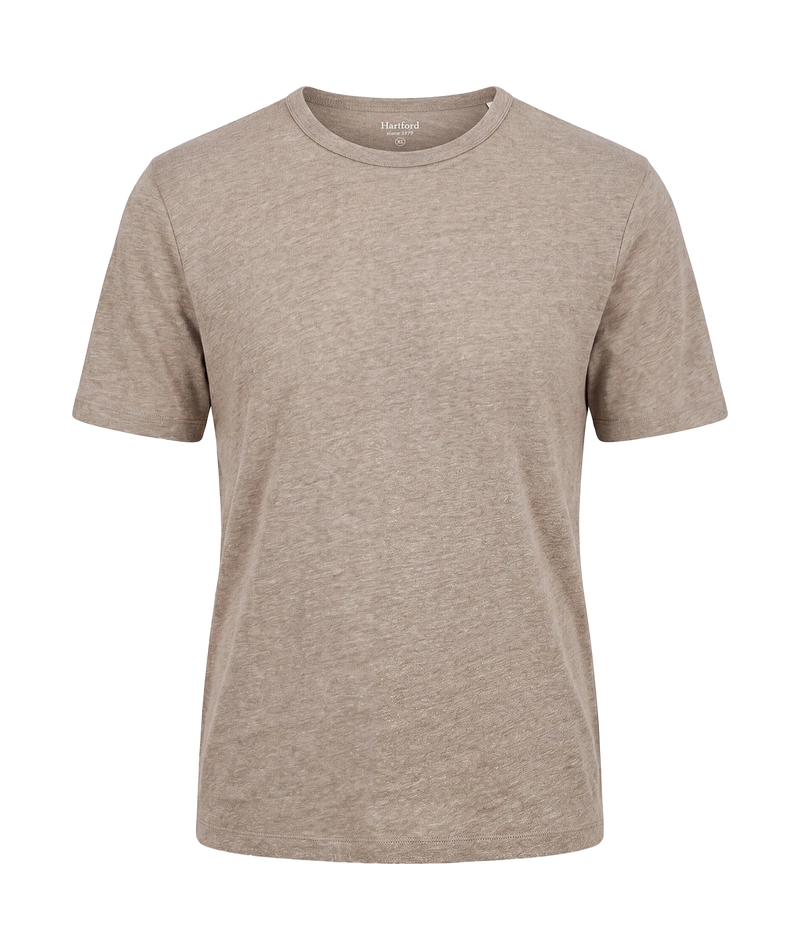 Knitted T Shirt in SAND