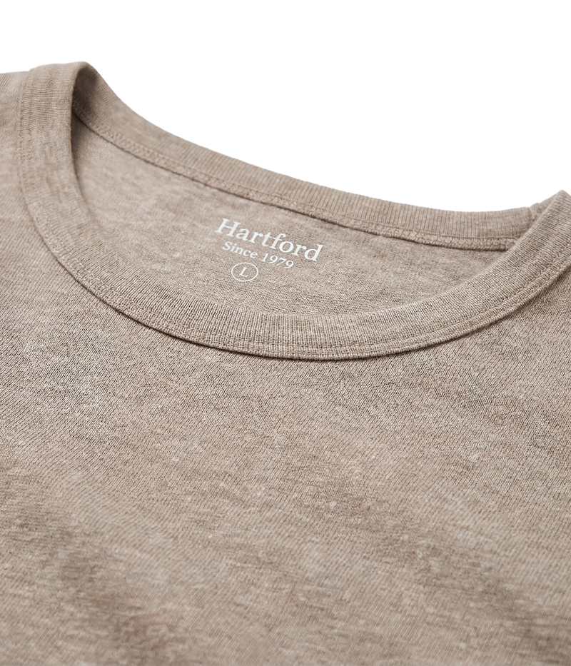 Knitted T Shirt in SAND