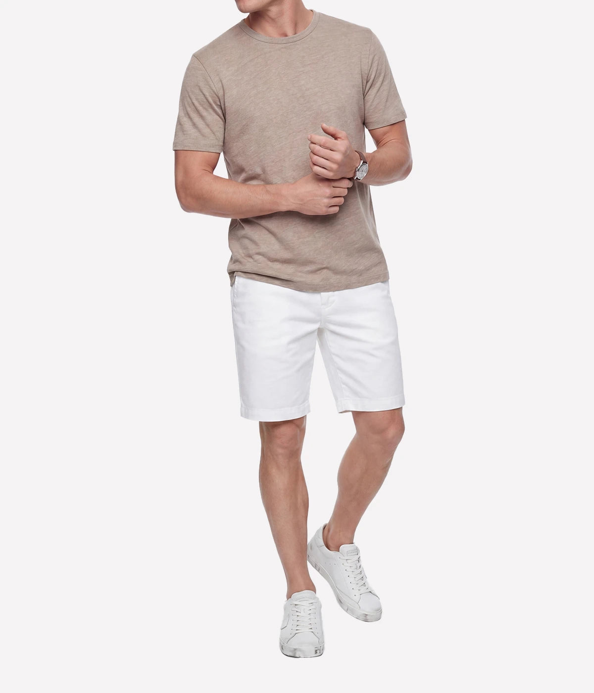 Knitted T Shirt in SAND