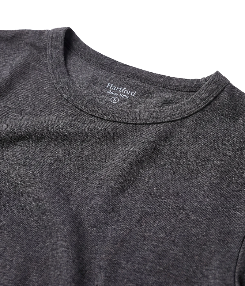 Knitted T Shirt in Thunder