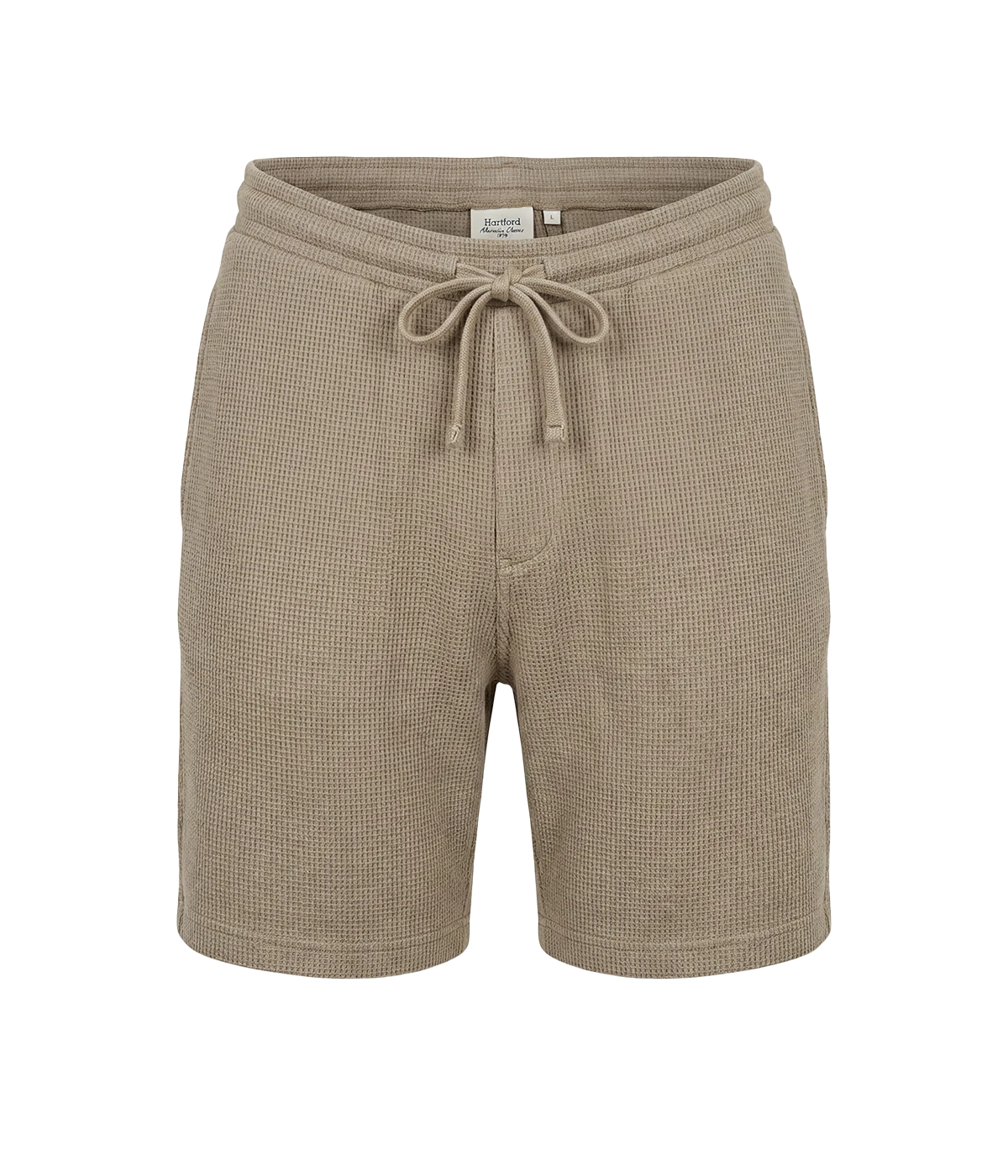 Knitted Waffle Bermunda in ELEPHANT