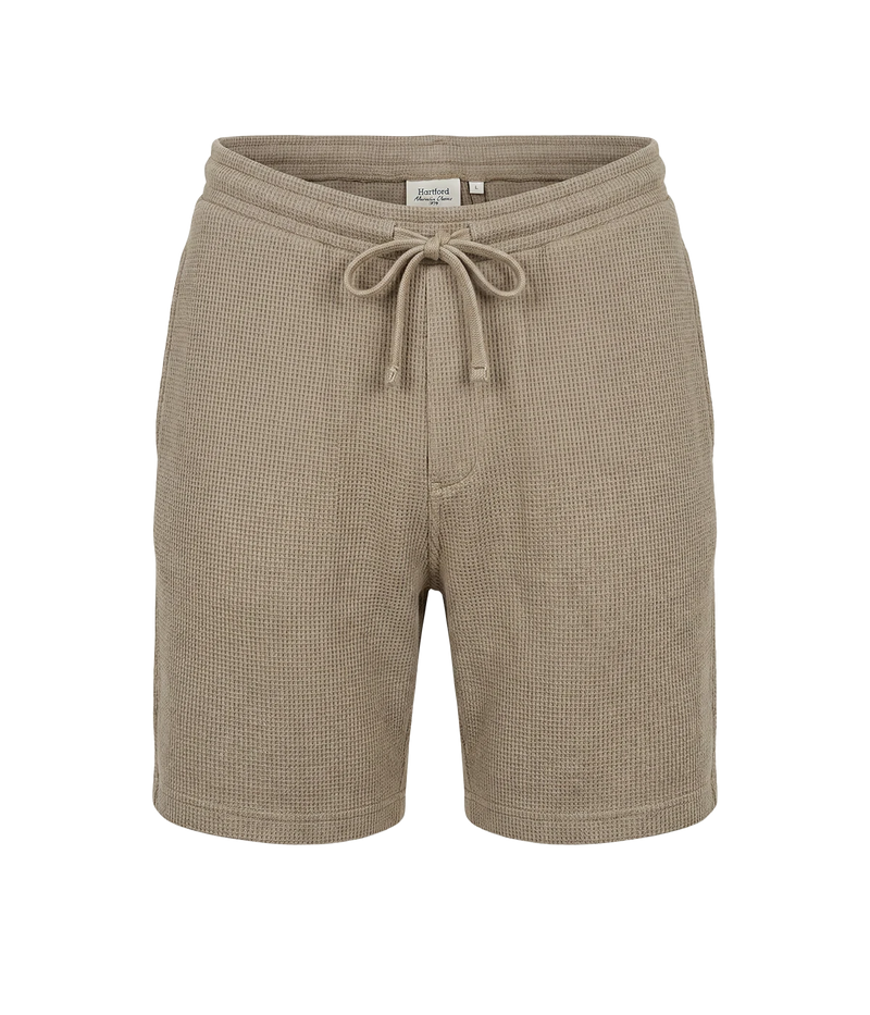 Knitted Waffle Bermunda in ELEPHANT