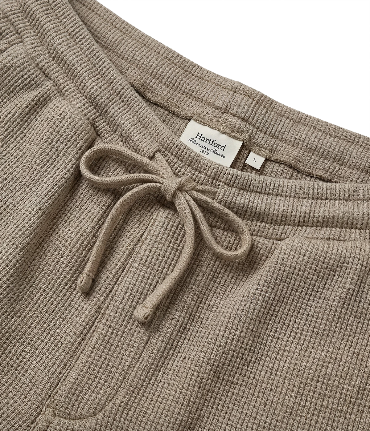 Knitted Waffle Bermunda in ELEPHANT