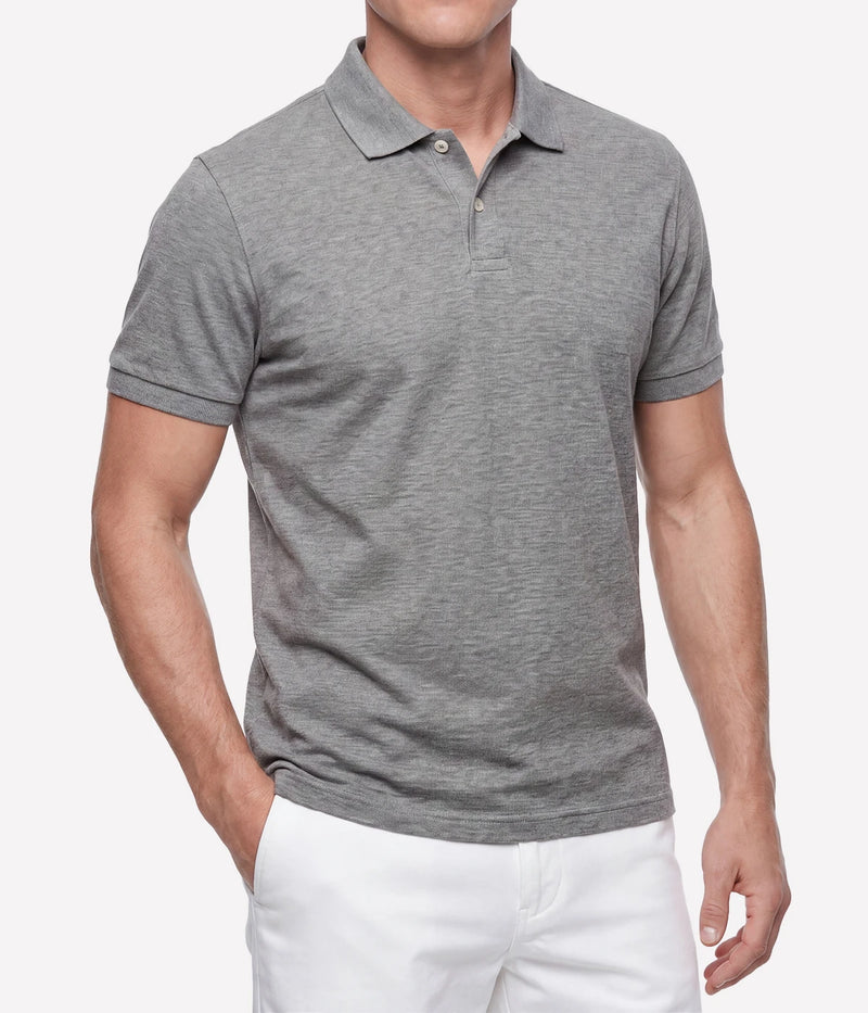 Men Knitted Polo in ARMY
