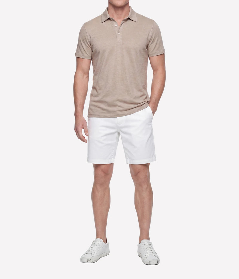 Men Knitted Polo in SAND