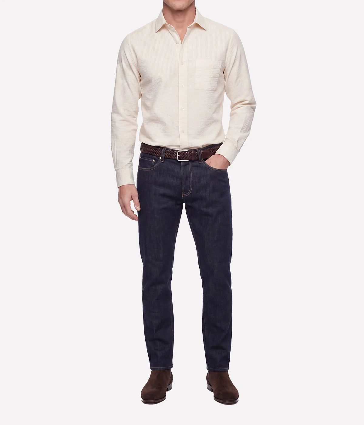 Paul Woven Shirt in Off White