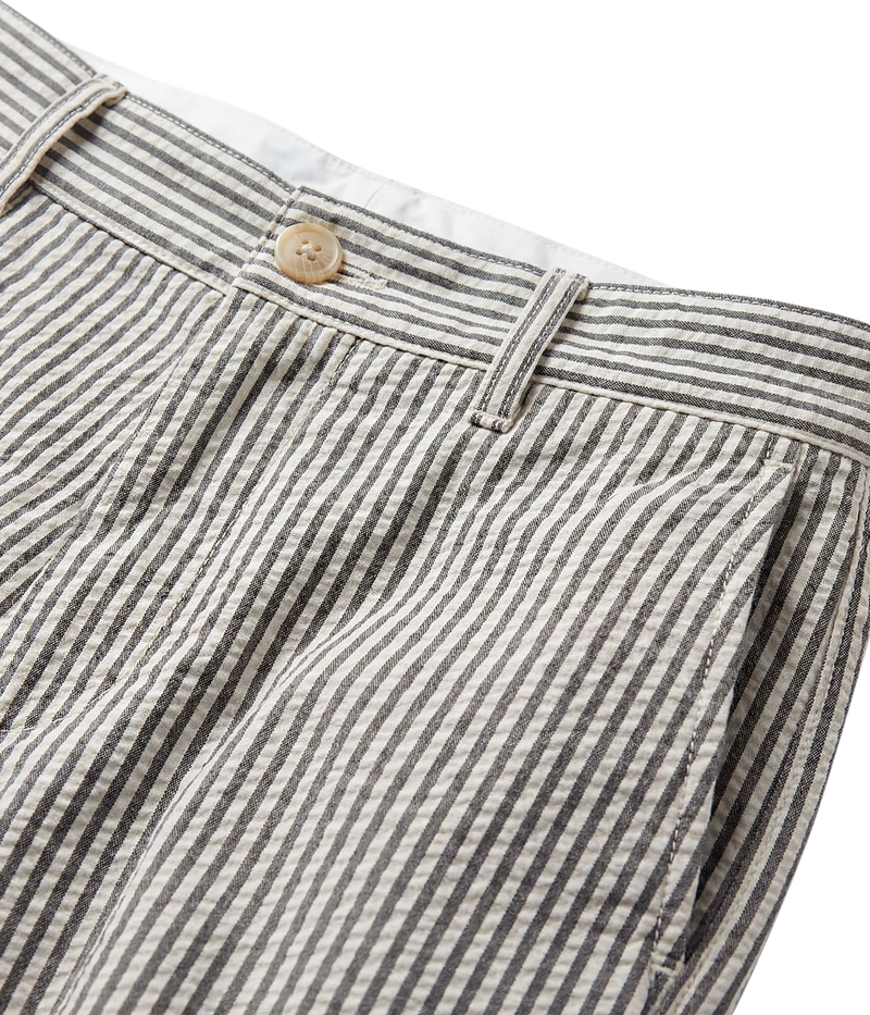 Taylor Woven Short in Blue and Cream