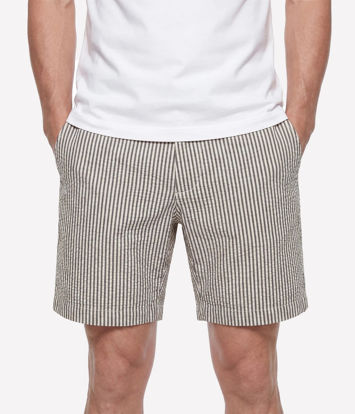 Taylor Woven Short in Blue and Cream
