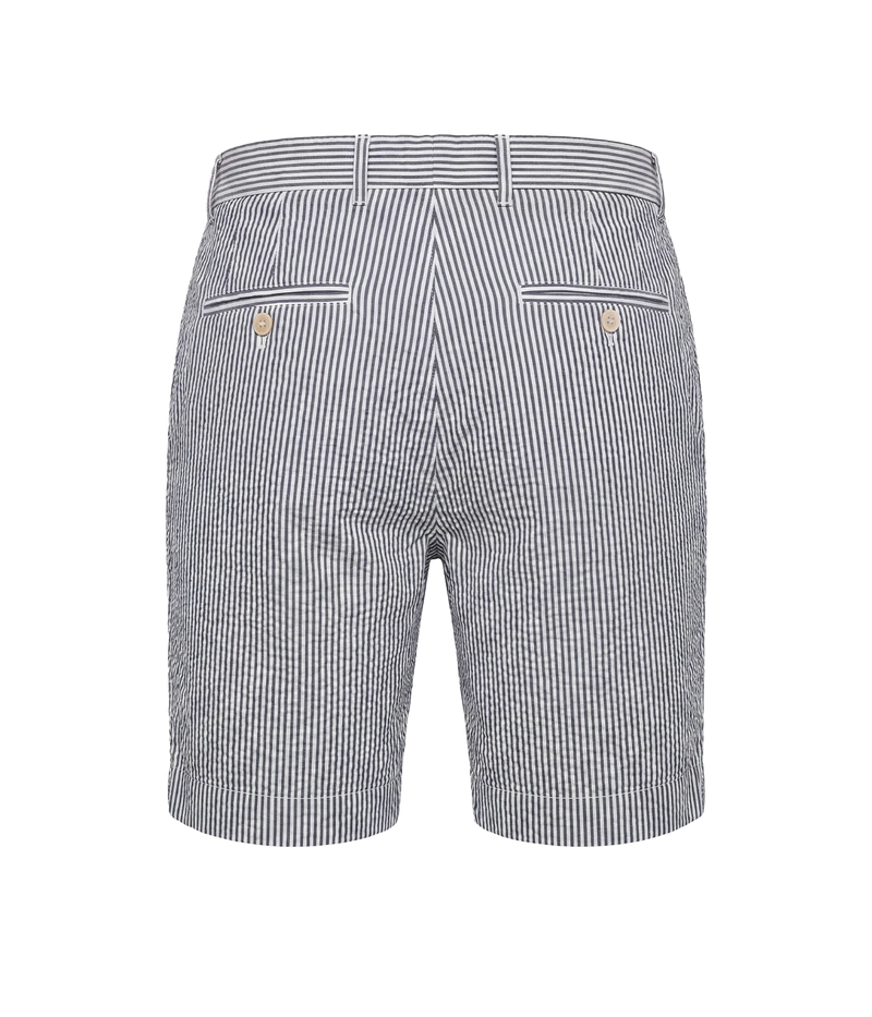 Taylor Woven Short in Blue and Cream