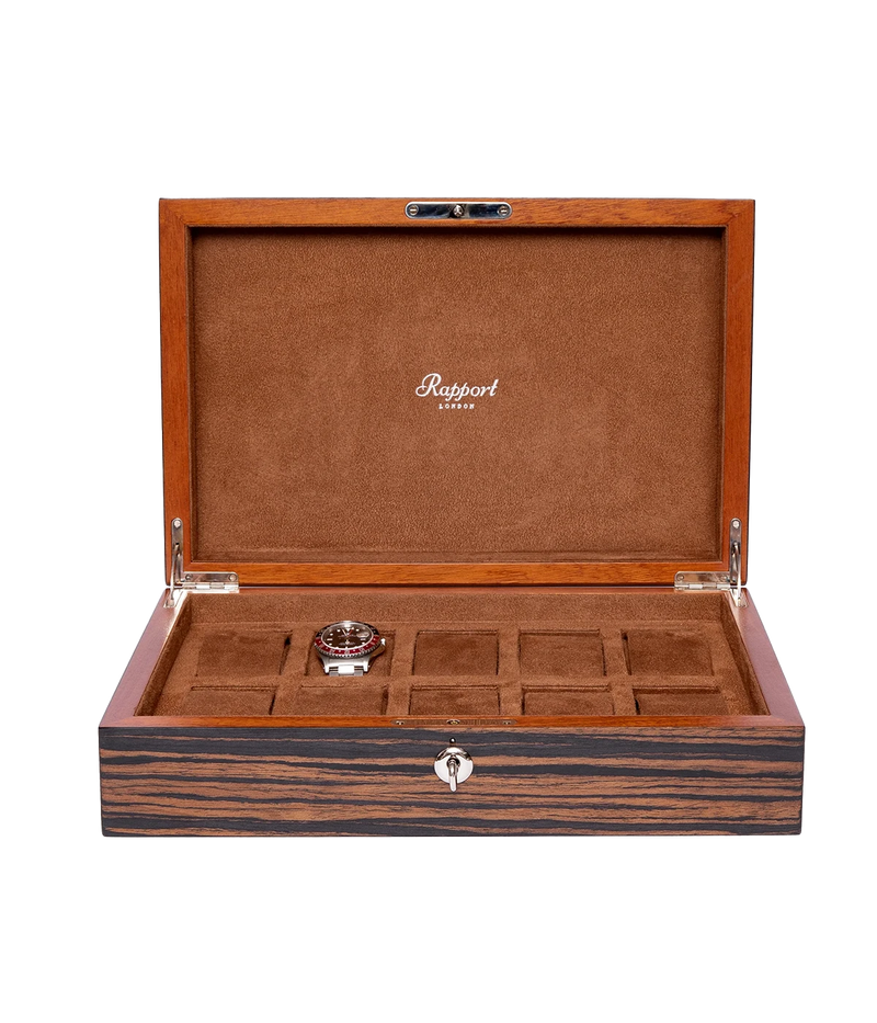 Heritage Ten Watch Box in Macassar Wood
