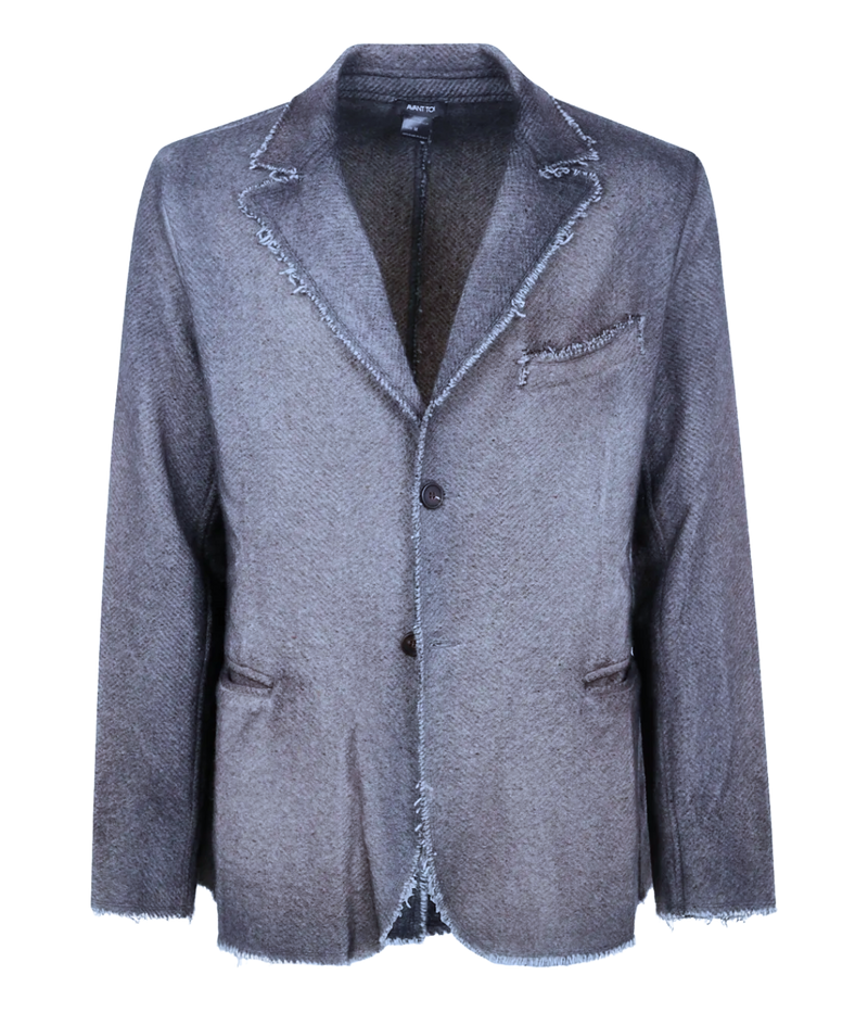 Herringbone Rever Jacket with Shadow in Midnight