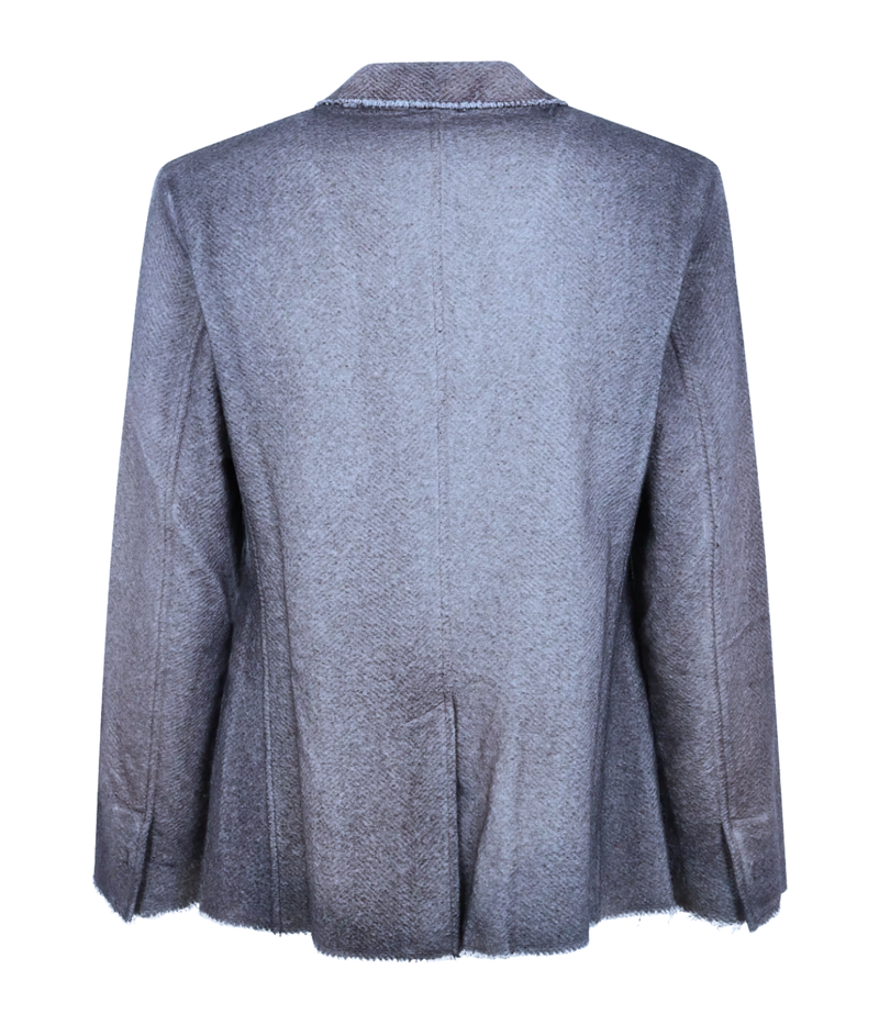 Herringbone Rever Jacket with Shadow in Midnight