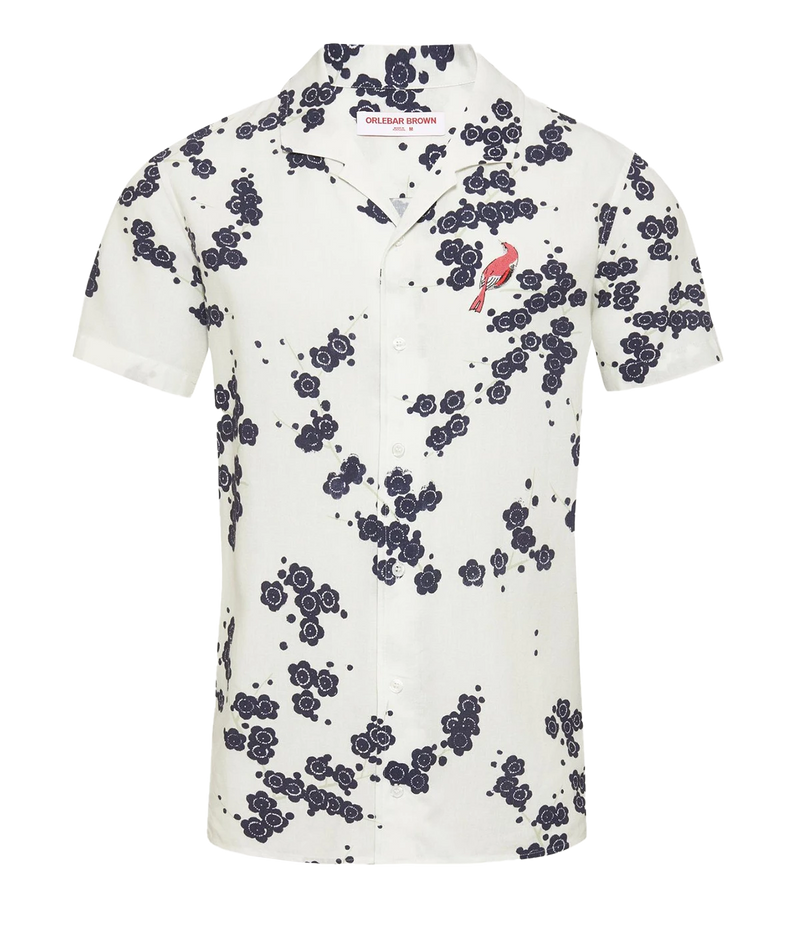 Hibbert Plum Blossom Polo in Night Iris