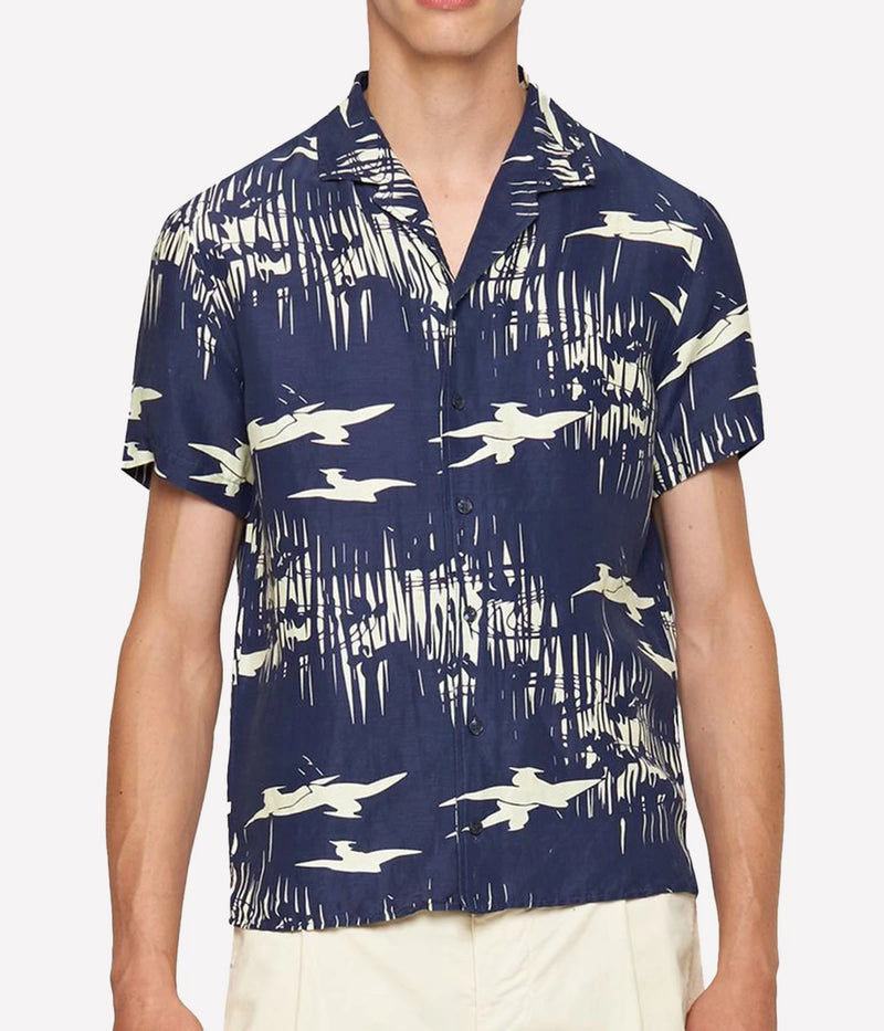 Hibbert Living Dream Shirt in Midnight Navy Sea