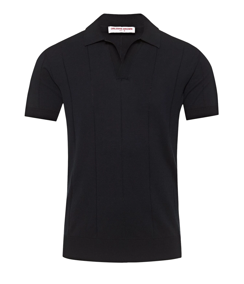 Horton Cotton Silk Polo in Night Iris