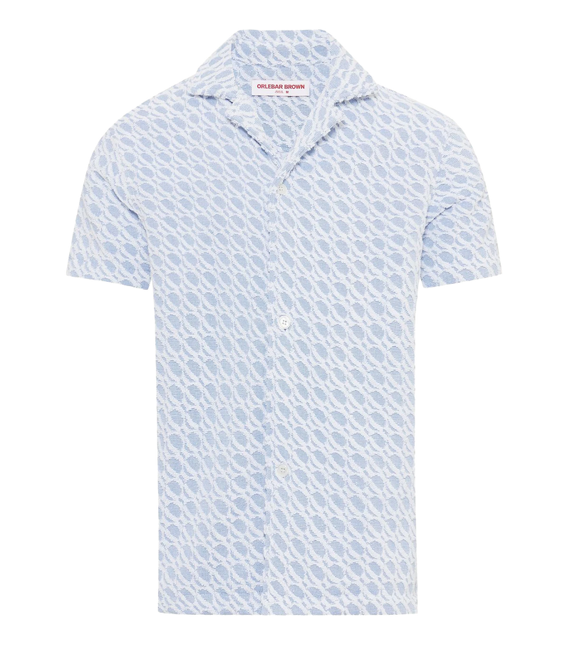 Howell Towelling Orbit Polo in Wish Blue