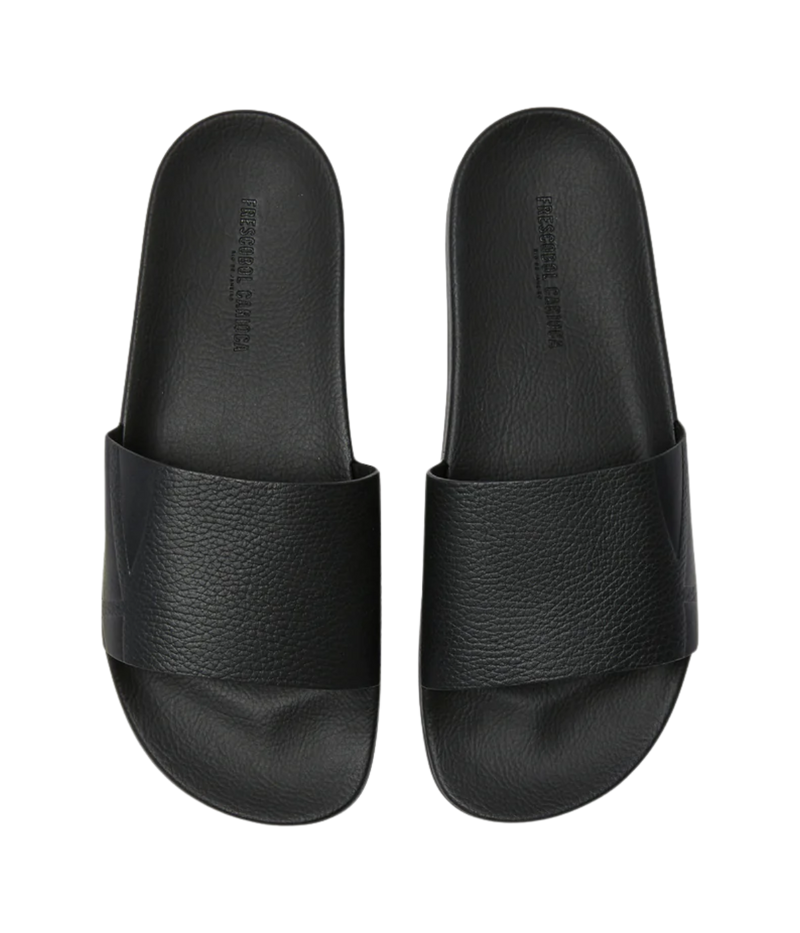 Humberto Suede Slides in Black