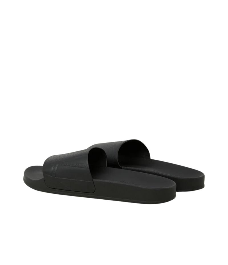 Humberto Suede Slides in Black