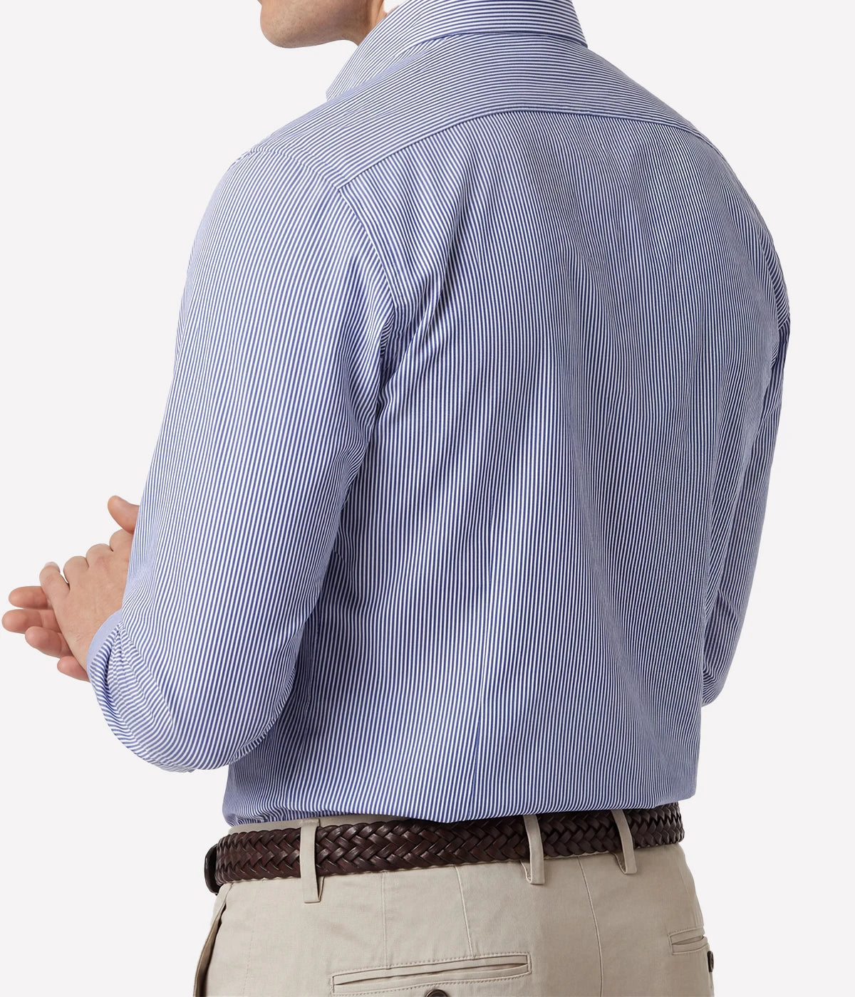 Slim Fit Shirt In Dark Blue Stripe