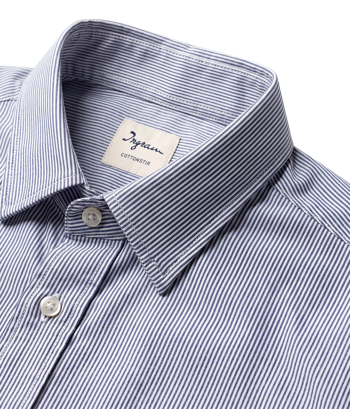 Slim Fit Shirt In Dark Blue Stripe