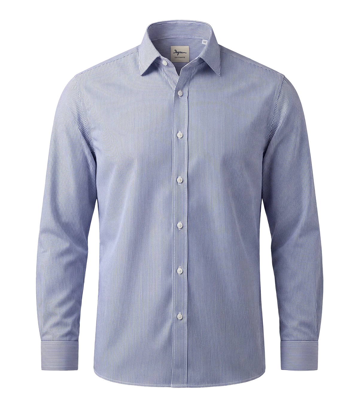 Slim Fit Shirt In Dark Blue Stripe
