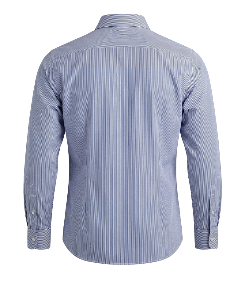 Slim Fit Shirt In Dark Blue Stripe